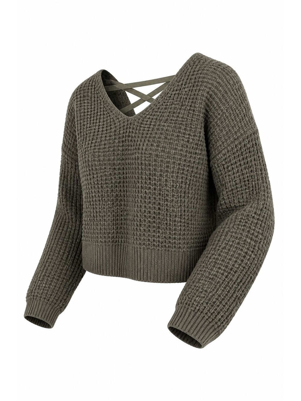No Comment NY-LA Olive Green Knit Sweater XL